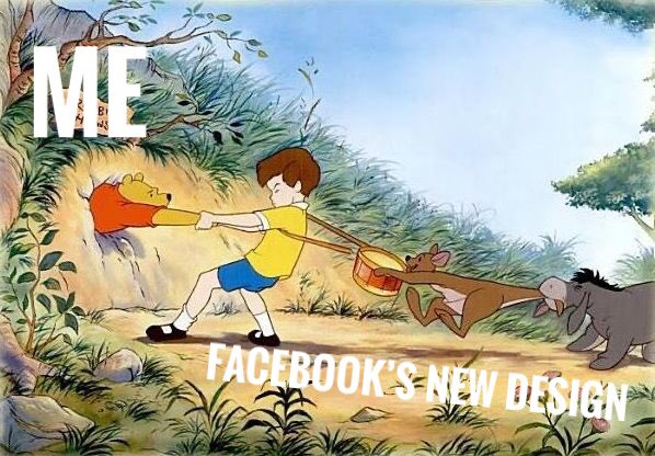 narecus's tweet image. Totally me and @Facebook pushing its new godawful #design #facebook #facebookdesign #newfacebook
