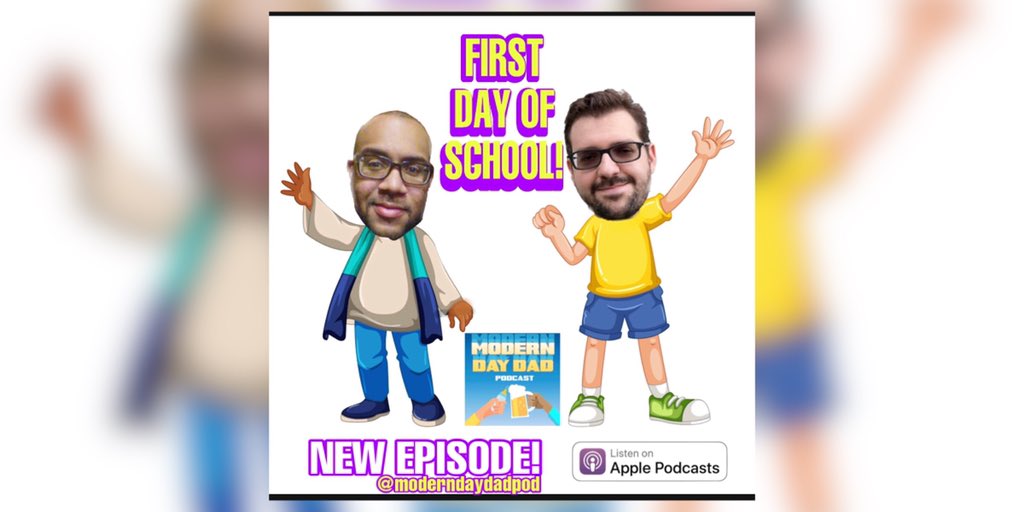 moderndaydadpod's tweet photo. How do you do, fellow kids? This episode is all about the #firstdayofschool! Available now on the pod platforms (podforms?)! #firstdayofschool2020 #podcast #SchoolReopening #Wednesday #WaybackWednesday #dadlife #parenting #school #OnlineClasses #WednesdayThoughts #podcasts https://t.co/6mdEsgtoqq