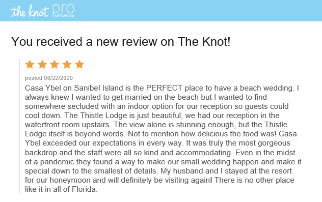 CasaYbelResort's tweet photo. Thank you! #WeddingWednesday #BeachWedding #Sanibel #CasaYbelResort #FLWedding https://t.co/CIei3jSbx0