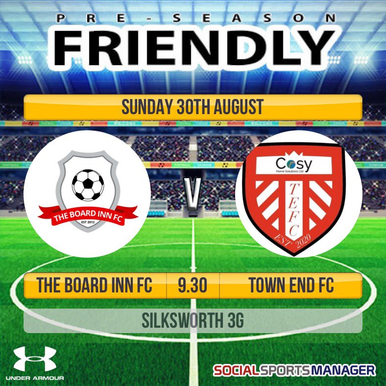 Next up for us on Sunday <a href="/TownEndFC1/">TownEnd Grange Park FC</a> at Silksworth 3G. A chance for the lads to redeem themselves after last nights defeat and shocking 2nd half performance