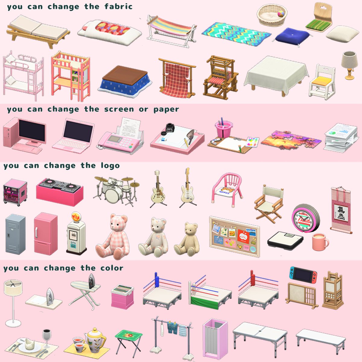 LilacCove_'s tweet image. Did you know you can customize these items? 

Did you know that Gulliver, Mom, and Birthday items were customizable too? 

#acnh