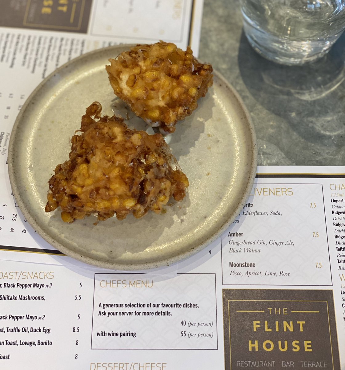 TGunson's tweet photo. Wow, what a fantastic meal and wonderful service! We’ll definitely be going back! Thank you! @flinthousebtn #Brighton #EatOutToHelpOut #local https://t.co/TVBIopkbh1