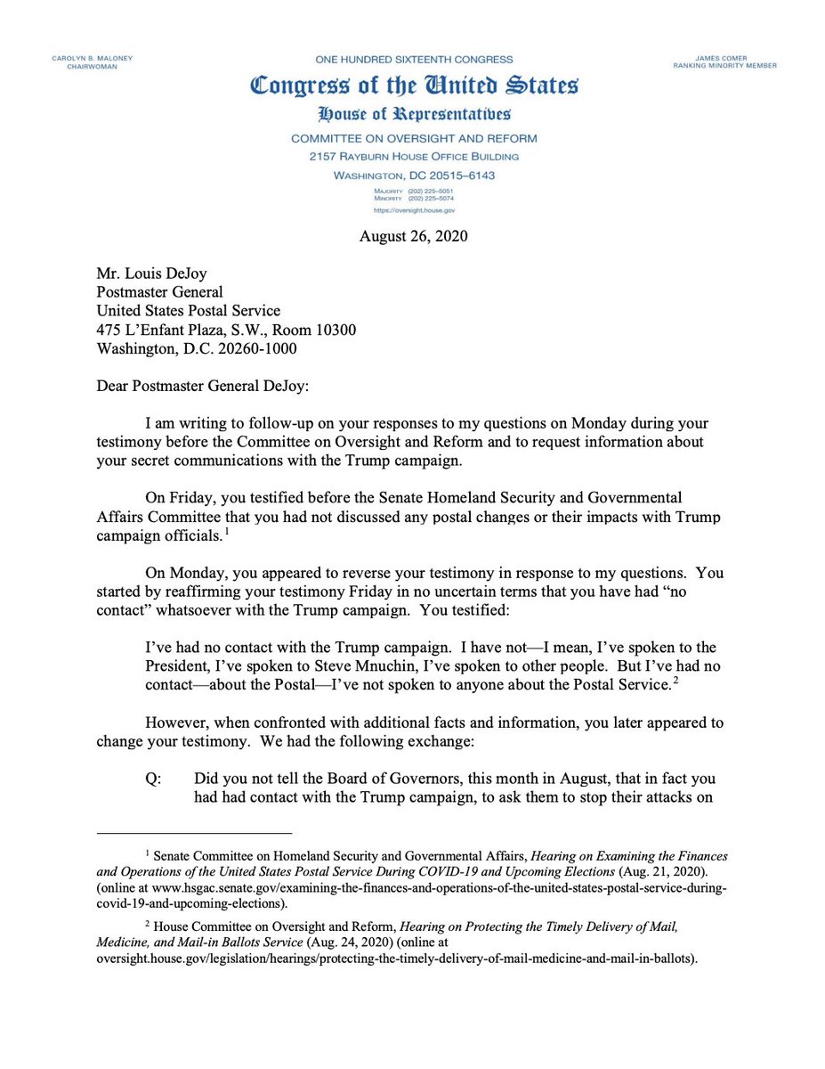 Screenshot of page 1 of the letter. The full text is available at the link in the tweet.