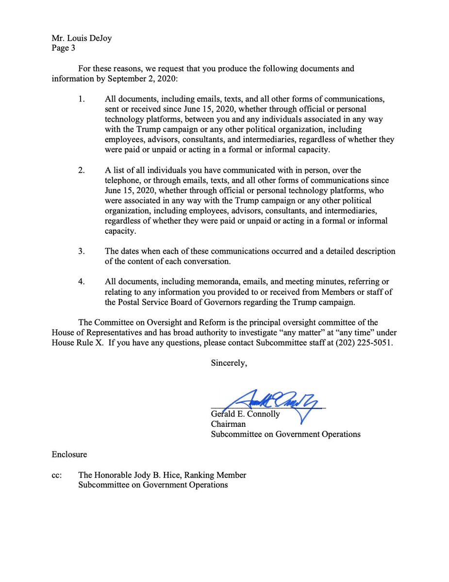 Screenshot of page 3 of the letter. The full text is available at the link in the tweet.