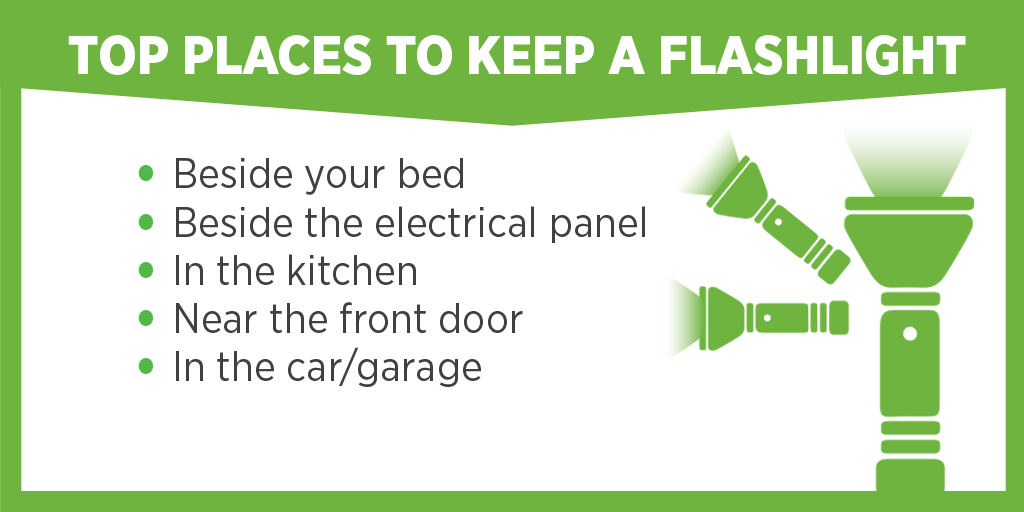 Toronto Hydro On Twitter In Case Of An Outage Stay Safe And Help Minimize Inconvenience By Keeping A Flashlight In An Easy To Find Place Here Are Some Top Places To Keep A Flashlight