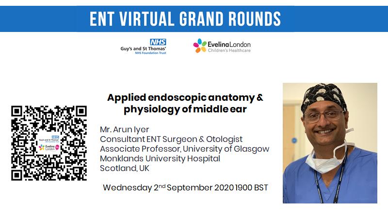 Please do join us for our next #VirtualGrandRounds talk with Mr. Arun Iyer @iyerent
________
Date: 2 Sep 2020
Time: 1900 BST (2000 CET/1400 EDT/2330 IST)

Advance registration for meeting details:
us02web.zoom.us/meeting/regist…

@socialmediaAOT @BsoJuniors @ENT_AudsNews @entascentuk