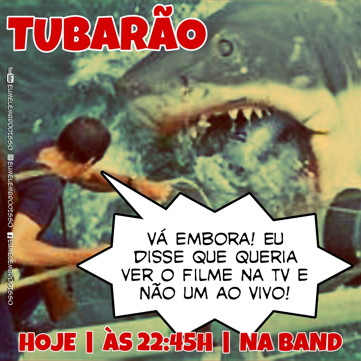 EuMeLembroDisto's tweet photo. Hoje a @BandTV exibe o filme #Tubarão. Não perca! 🏊

👍 Inscreva-se no Canal: https://t.co/IQ6eTlYhdG

Siga também: @epocaanimada

#lembrança #recordação #nostalgia #saudade #saudades #vintage #retrô #anos80 #80s #Jaws #TubarãoNaBand #StevenSpielberg #cinema #EuMeLembroDisso https://t.co/nuYaWP24jU