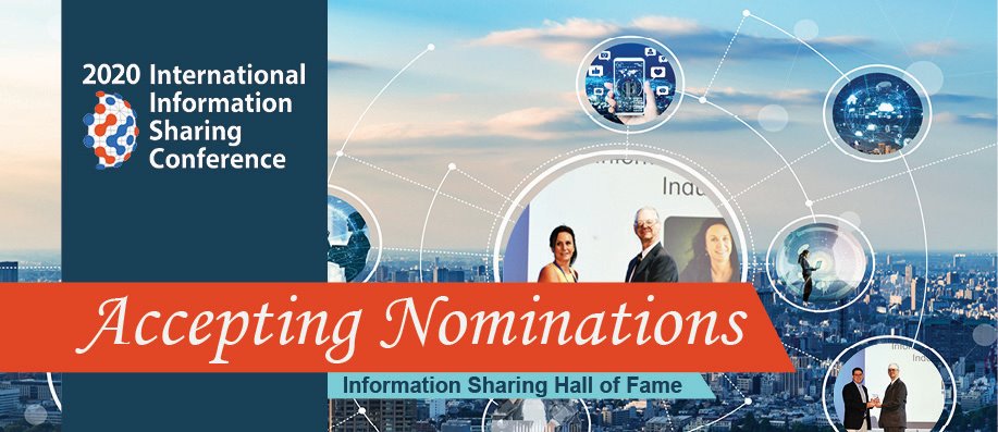 isao_so's tweet photo. Don't miss your chance to nominate an organization or individual for the 4th Annual Information Sharing Hall of Fame #Awards! Nominations are DUE MONDAY, AUG. 31ST. https://t.co/AKWPfK7l9y #leadership #IISC2020 #informationsharing https://t.co/ibgqozmkRq