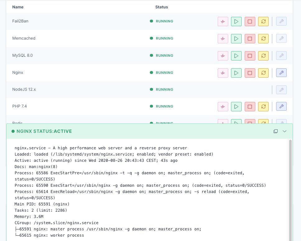 thecleavr's tweet image. Manage services from directly within Cleaver. 💪🏽
💗 Check services pulse
🟢 Start services
🛑 Stop services
↻ Restart services
⚒️ Configure settings
cleaver.cloud
#laravel #php #adonisjs #alpas #nodejs #devops #webdev