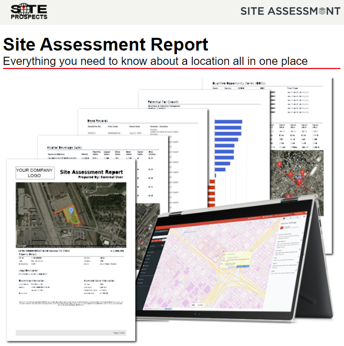 SiteProspects's tweet photo. Create user branded reports with our Site Assessment Report!  Everything you need to know about a location all in one place. Visit https://t.co/IEgv8hJEBK to get started  #CRETech #cre #prospecting #GIS #mapping #realestate https://t.co/5ugQ3WwS8o