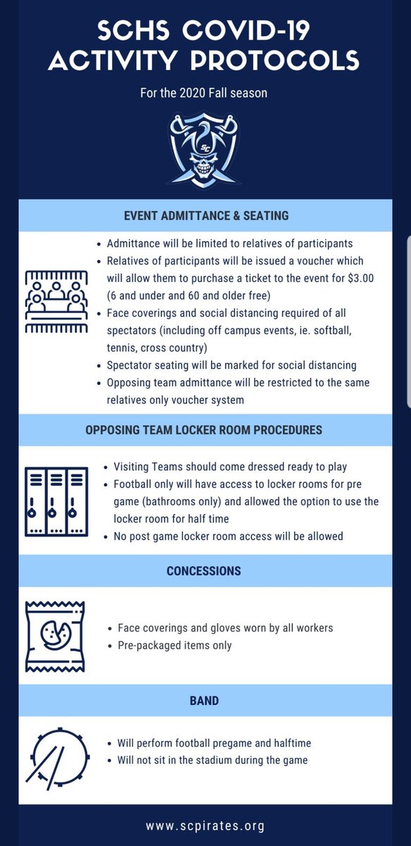 SCHSactivities's tweet image. Friday Football vs @OFR5_Activities 

Make sure you fill out your voucher in advance - makes it so much faster!

Face coverings are required!