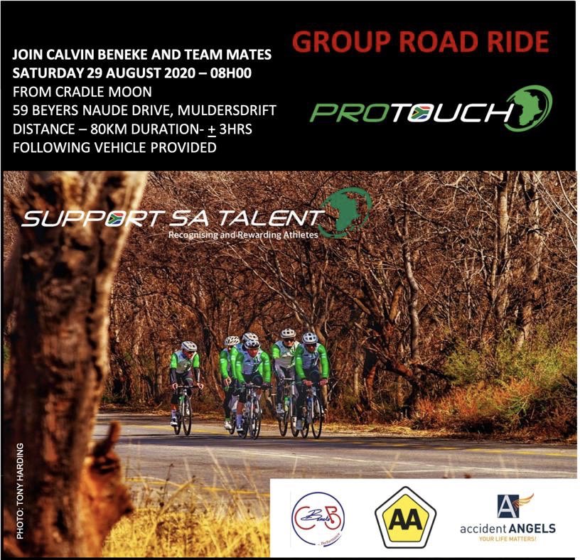 Come and say Hi and join the ride the @ProTouchZA  boys are out riding ! 

Calvin Cycling in the Cradle