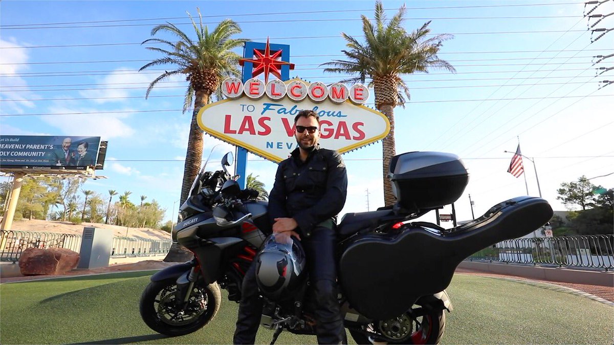 El músico <a href="/FrankyPerez/">Franky Perez</a> hizo un viaje promoviendo su nuevo álbum “Suddenly 44” en una serie de 8 episodios mientras maneja más de 6,000 km de Las Vegas a Nueva York en su Multistrada 1260 S Grand Tour: bit.ly/FrankyPMx 

#Ducati