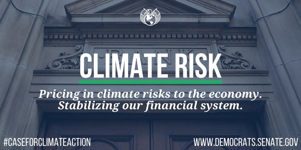 Climate change poses systemic risks to our financial system & economy.Our federal regulators’ job is to ensure a stable financial system. They need to start measuring and managing climate risks to ensure financial firms and our whole financial system won’t be destabilized.