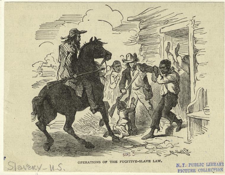 White elites used ads & laws like the Fugitive Slave Act to transform all white Americans into slave catchers. White locals monitored Black behavior & detained anyone they deemed "suspicious."