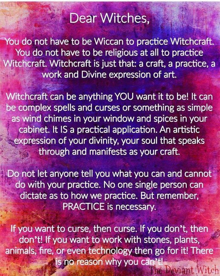 WitchSanctuary's tweet photo. To my fellow witches, do not let anyone tell you what you can and cannot do with YOUR practice. https://t.co/pBnrqb3FBJ