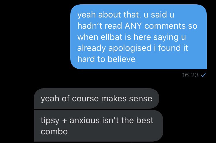 IovefooIishh's tweet photo. @angelikaoles i told u about why i felt like ellbat was lying and u told me u understood why i would think that and i still admitted i was wrong.. about THAT only. i don’t understand why i have to delete my tweets? https://t.co/Ccnk8gHFlT