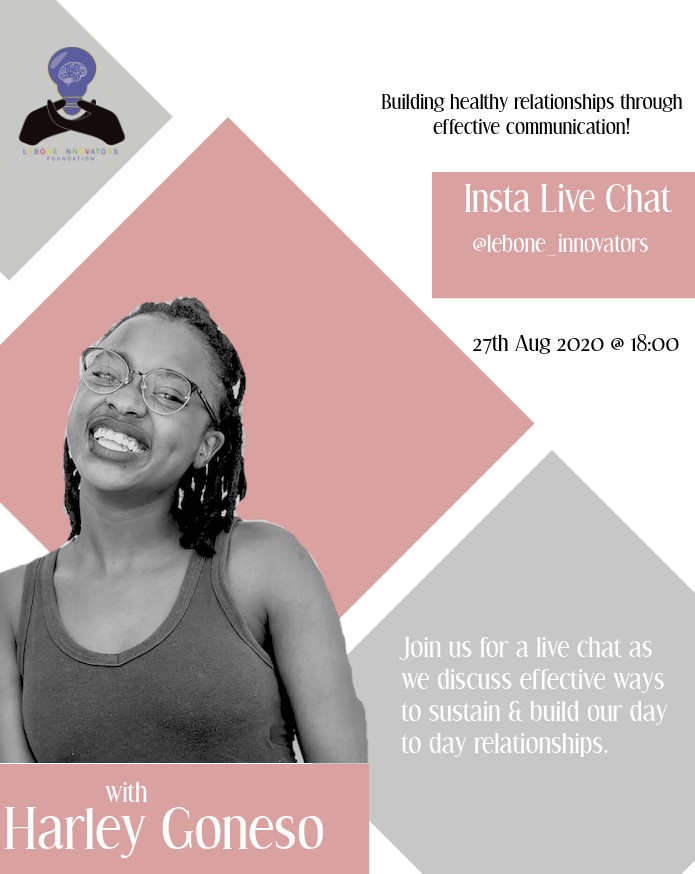 LeboneInnovato1's tweet photo. Hey Inventors!✨✨😊

Tomorrow we bring you another phenomenal woman and interesting chat. Join us for a fun filled and insightful conversation as we look at the importance of effective communication with Harley Goneso. 

#19voices
#phenomenalwoman
#leboneinnovatorsfoundation https://t.co/p0Jel4TnNH