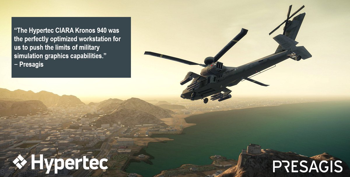 CiaraTech's tweet image. Check out our partnership with Presagis. An immersive 4K virtual simulation environment for defense clients. Our CIARA KRONOS 940 delivered - Speed, power, and — most of all — reliability. Join us at #SIGGRAPH2020 using our code: CIARA20! hubs.ly/H0v5D9d0