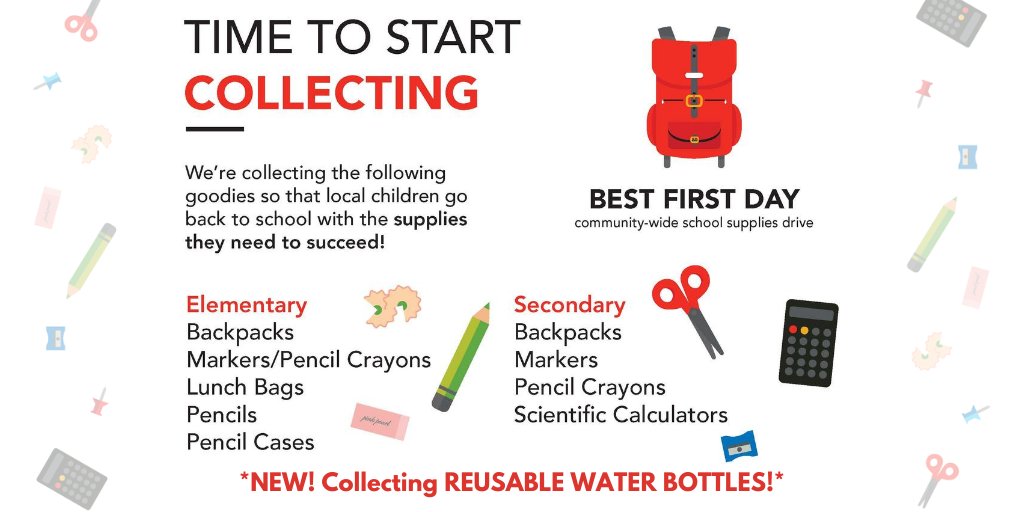 Have you heard? We've extended how long we're accepting #BestFirstDay donations! We're now able to accept donations until September 8th! We really need supplies, including the basics like binders! Get drop-off details or shop online at bestfirstday.ca <a href="/TVDSB/">Thames Valley DSB</a>