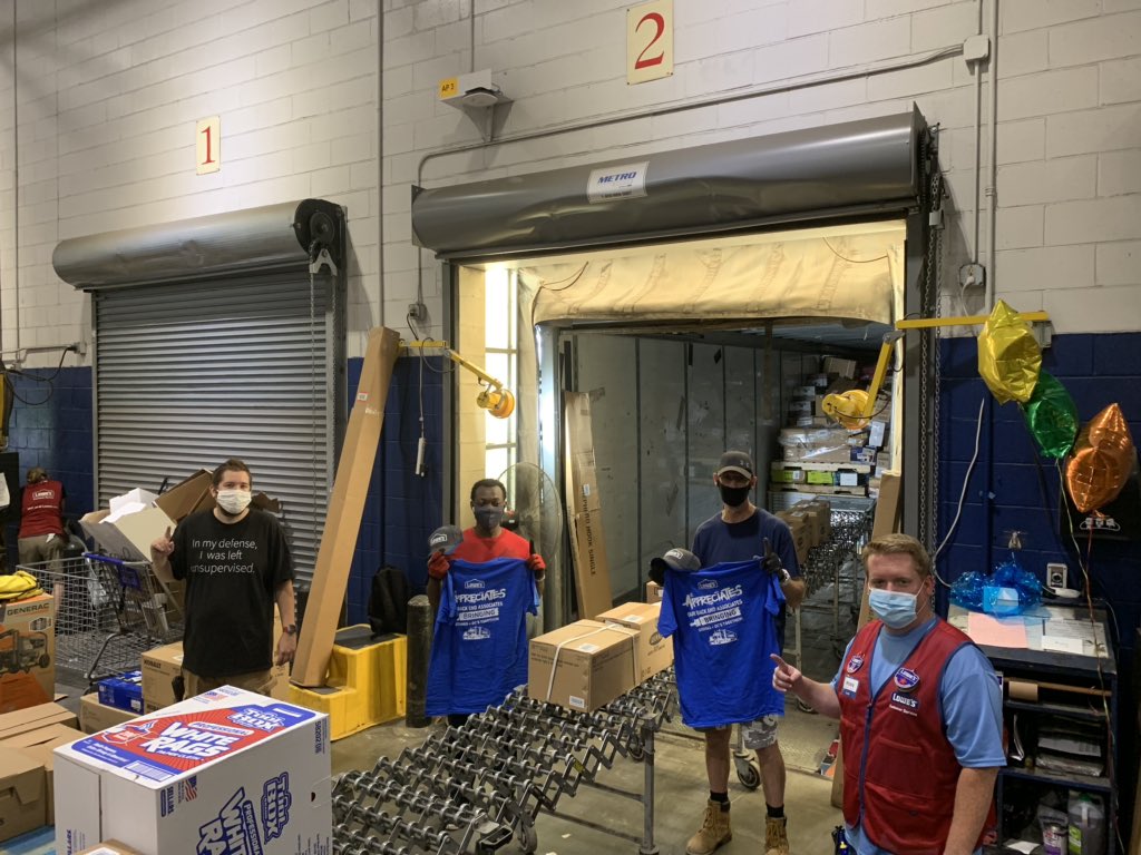 Lowe’s 1676 (@1676_s) on Twitter photo Back-End Appreciation Week Day 2 On Tuesday! Ops ASM & Store Manager @DSchroeder33 unloading the BDC Truck to give the team a break, and gave out some Swag in the Morning & Evening Huddles! Howell 1676 is lucky to have a crew like this! <a href="/AndrewsP26/">Paul Andrews</a> <a href="/JaneenV_HRBP/">Janeen Valdes</a> <a href="/emmavingara/">Emma Vingara</a> Back-End Appreciation Week Day 2 On Tuesday! Ops ASM & Store Manager @DSchroeder33 unloading the BDC Truck to give the team a break, and gave out some Swag in the Morning & Evening Huddles! Howell 1676 is lucky to have a crew like this! <a href="/AndrewsP26/">Paul Andrews</a> <a href="/JaneenV_HRBP/">Janeen Valdes</a> <a href="/emmavingara/">Emma Vingara</a>