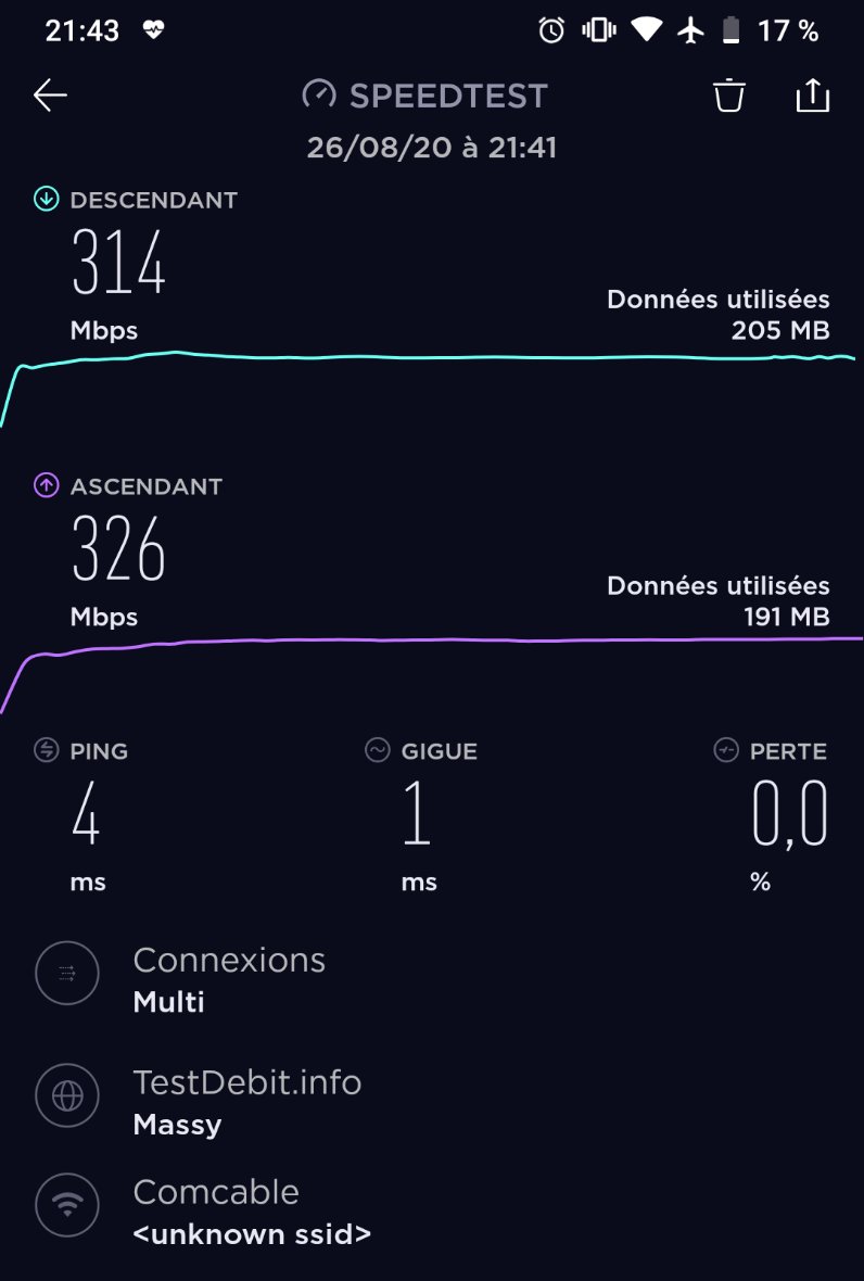 GARNIER_Willy's tweet photo. La vitesse de ma connexion wifi via le réseau de ma box internet vs le wifi du @Honor_FR #HonorRouter3 😲
La connexion est plus rapide, mais on capte aussi le réseau de plus loin. Pratique quand on a une grande maison ou un jardin dans lequel on aime avoir le wifi sans galérer. https://t.co/a3mQLIOAmu