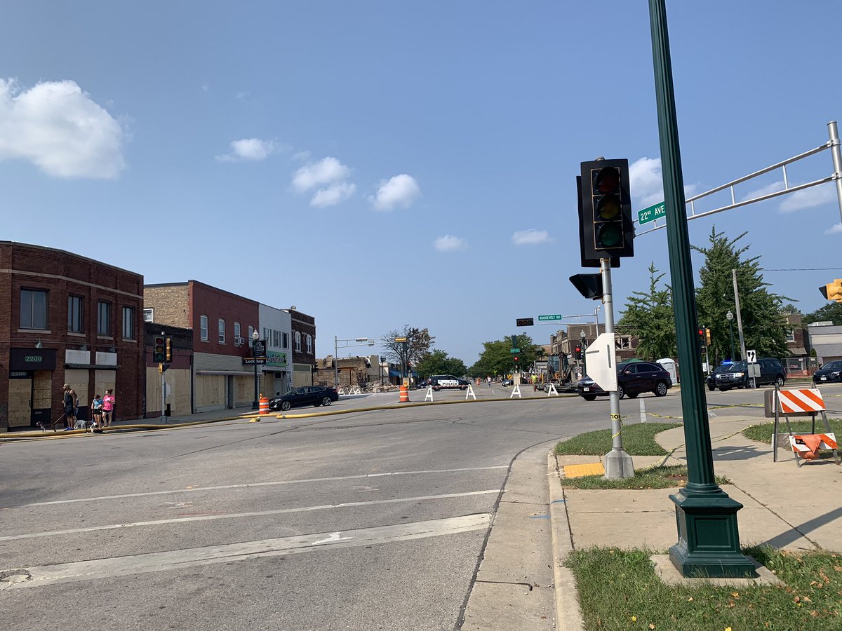 Here in  #Kenosha for 4th day of protests spurred by police shooting of 29 y/o Jacob Blake on Sunday. Last night, at around 11:45, a shooting occurred causing 2 fatalities and 1 injury for which 17 y/o Kyle Rittenhouse has since been charged with 1st Degree intentional homicide.