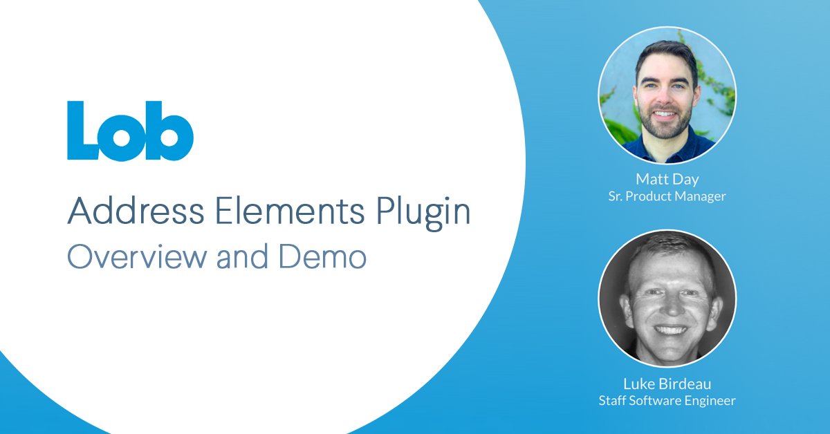 lob's tweet image. Missed our Address Verification + Autocomplete webinar yesterday? Don&apos;t worry, the on-demand version is now available. You can watch the recording here: bit.ly/2XWUfbl

#addressautocomplete #addressvaliation #api #kyc #plugin #fintech