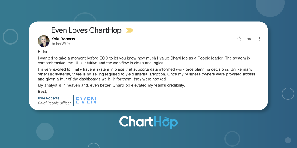 juliesommervill's tweet photo. When you’re building a new product day in and day out, it’s so uplifting to get feedback like this from our customers. 

So excited that @ChartHop's new Series A led by @a16z will allow us to expand our team and empower even more teams like Kyle’s. 

This is just the beginning! https://t.co/gJH2zZ3JfV