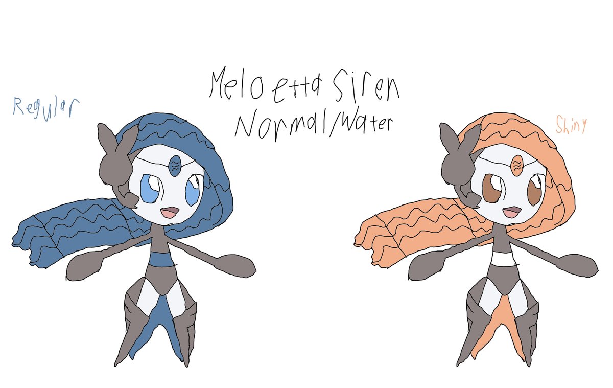 Storm Starshine on X: A set of Shiny Meloetta forms that I decided to draw  after Playing some Pokemon. The ones that I made are Opera, Fan, Banshee,  Siren, and Diva.  /