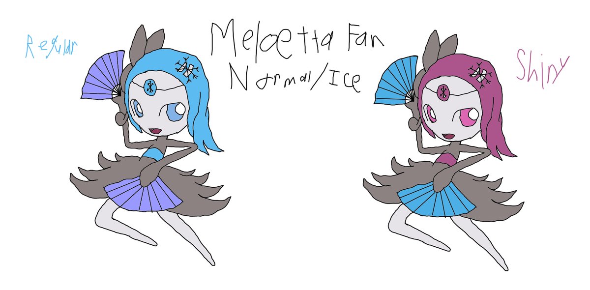 Storm Starshine on X: A set of Shiny Meloetta forms that I decided to draw  after Playing some Pokemon. The ones that I made are Opera, Fan, Banshee,  Siren, and Diva.  /