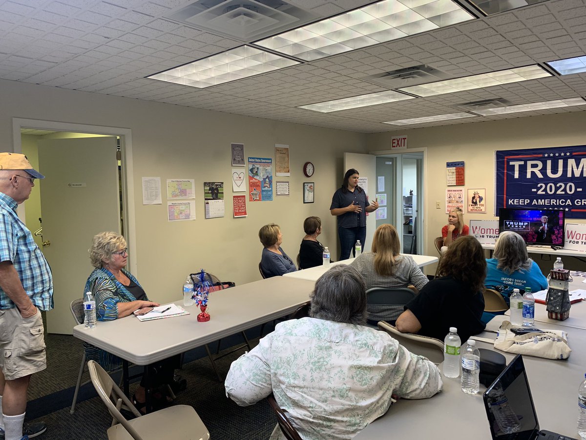 snits_churchy's tweet photo. Wrapping up a productive #WomenForTrump Wednesday during this #NationalWeekofTraining with an amazing group of female candidates and volunteers here in #IA02!
Wapello Co. women are fired up for #4MoreYears of @realDonaldTrump!
#WomensVote100 #LeadRight
#KeepIowaGreat https://t.co/SJJiSG14OB