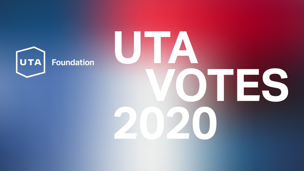 Stephanie Smith (@s_h_smith) on Twitter photo Today, our incredible <a href="/UTAFoundation/">UTA Foundation</a> launched UTA Votes 2020, a company-wide Get Out the Vote campaign. If you haven't registered yet, head over to our voter registration portal to do so now! whenweallvote.org/utavotes/ Today, our incredible <a href="/UTAFoundation/">UTA Foundation</a> launched UTA Votes 2020, a company-wide Get Out the Vote campaign. If you haven't registered yet, head over to our voter registration portal to do so now! whenweallvote.org/utavotes/