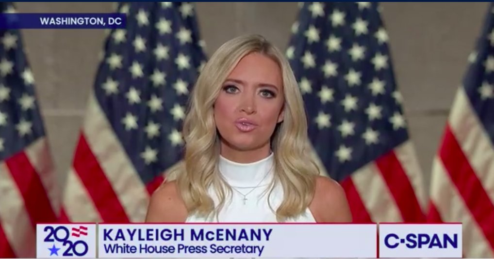 Kayleigh McEnany talking about cancer survivors as heroes. Telling her story about testing positive for BRCA2. Talking about the support she received from POTUS and says he supports everyone like this.