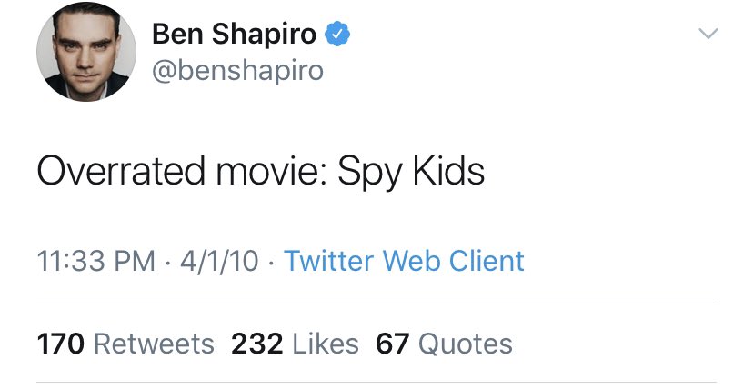 Putting this here bc i dont wanna retweet something from Ben Shapiro but its reallt funny