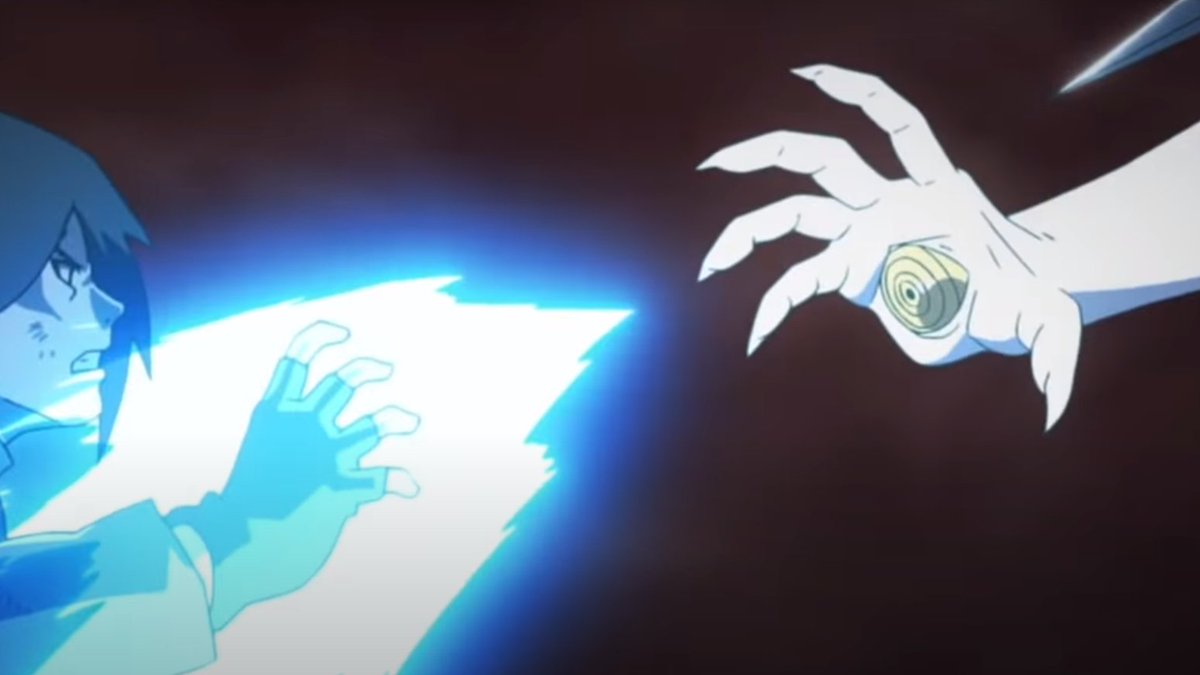 Un autre petit détail aussi, dans l'animé pendant l'arc Momoshiki, Sasuke a crevé une pupille de Momoshiki avec un Kunai et dans le manga c'est Boruto qui lui crève sa pupille, c'est peut-être un petit détail pour nous montrer qu'ils vont à nouveau lui en crever une