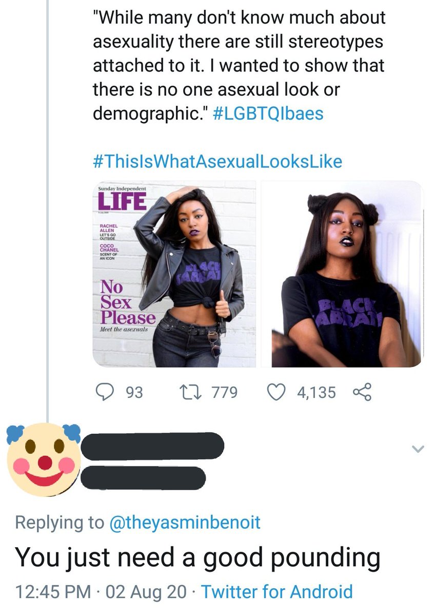 5. Saying aspec people just need to find or have sex with the right person. This is a recycled version of the idea that wlw and specifically lesbians "just need a good strong man". It is also in many cases advocating for corrective rape.