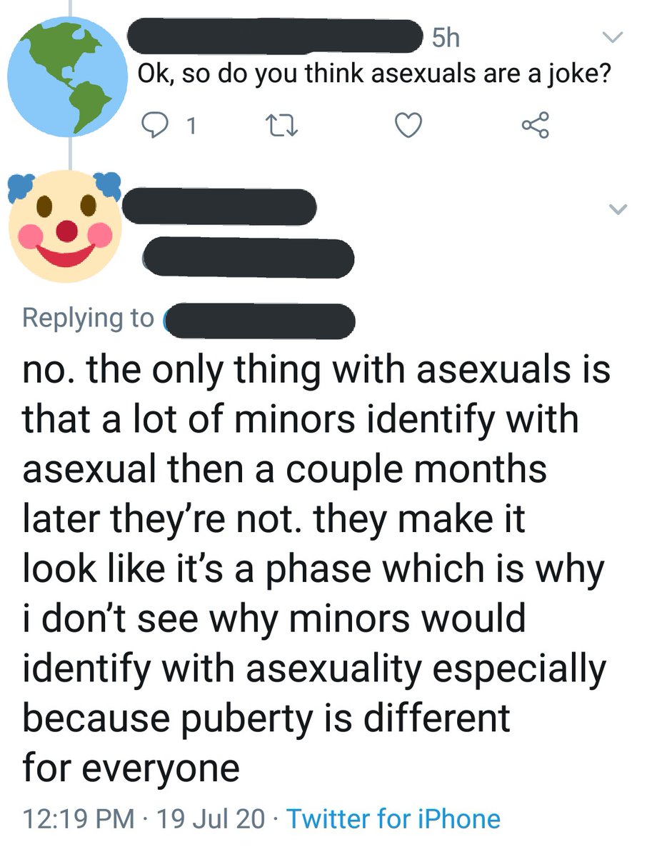 7. Saying aspec identities are a phase, or newly invented. This is a particularly common argument against bi and trans people, saying that they will "grow out" of their identities, or that their identities only exist because of the internet.