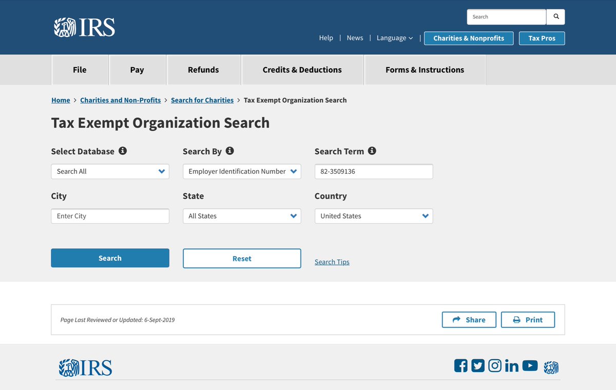 Must I really show you how to lawfully obtain the IRS-990 fling?OKIE DOKIEStep 1 acquire name: Citizens Of The American RepublicStep 2 acquire EIN 82-3509136Step 3 - search  https://www.irs.gov/charities-non-profits/tax-exempt-organization-searchStep 4 type in EIN # 82-3509136Step 5 - ENJOY https://apps.irs.gov/app/eos/displayAll.do?dispatchMethod=displayAllInfo&Id=1472844&ein=823509136&country=US&deductibility=all&dispatchMethod=searchAll&isDescending=false&city=&ein1=82-3509136&postDateFrom=&exemptTypeCode=al&submitName=Search&sortColumn=orgName&totalResults=1&names=&resultsPerPage=25&indexOfFirstRow=0&postDateTo=&state=All+States