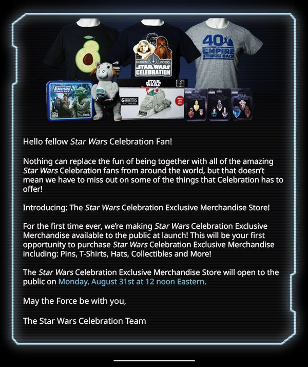 star wars celebration store