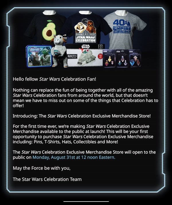 star wars celebration store