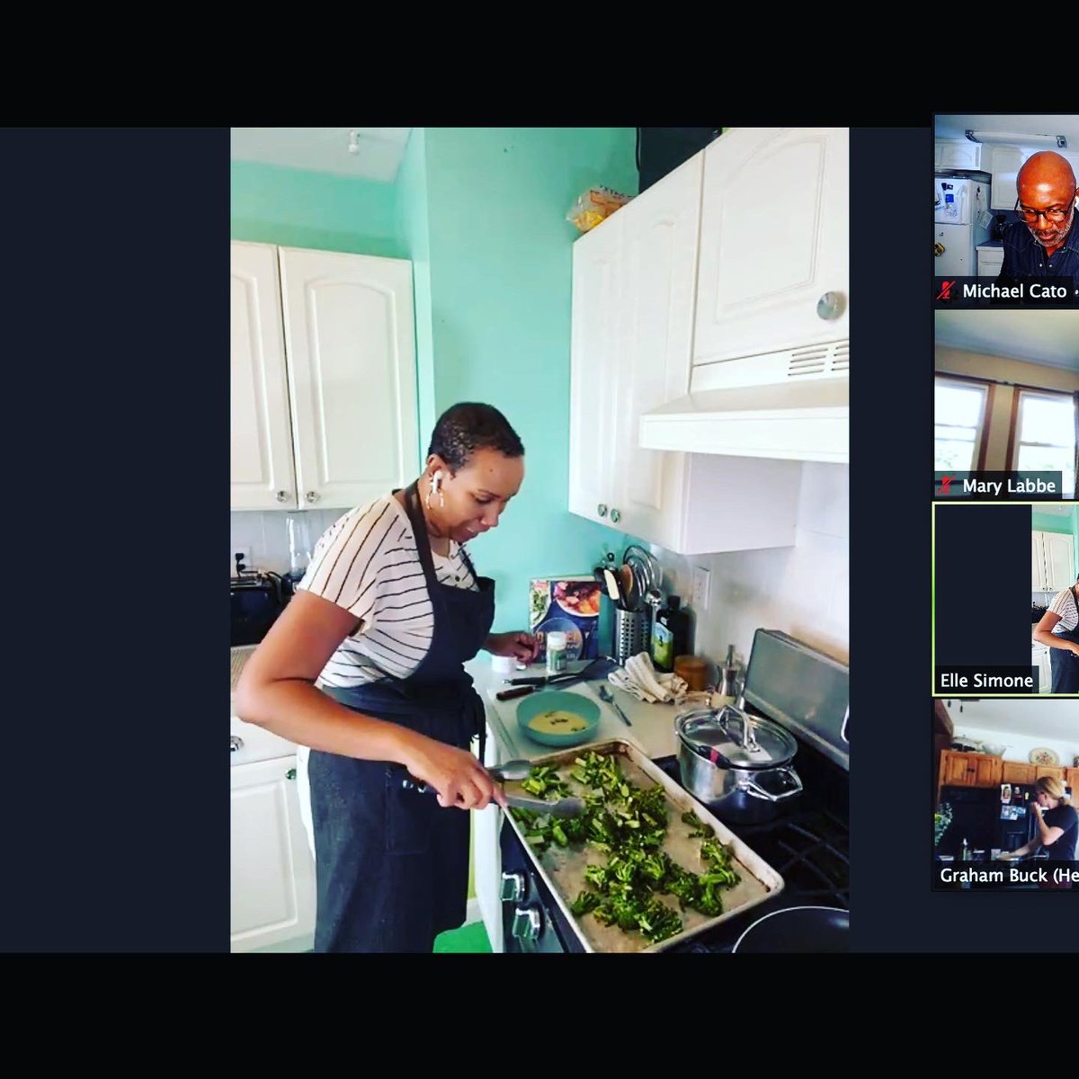 mgcato's tweet photo. Definition of a great day...when you get to connect with an old friend, support your team, do something different with a virtual cooking class, and make an awesome meal all at the same time! Thanks @ChefElleSimone we will definitely do this again! #shechef #bestpolentaever https://t.co/VDMlmpFB5r