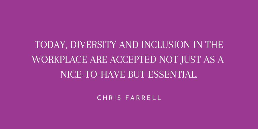 Today, diversity and inclusion in the workplace are accepted not just as a nice-to-have but essential. -Chris Farrell

#profitbossradio #wednesdaywealthquote #diversity #inclusion #workplaceculture