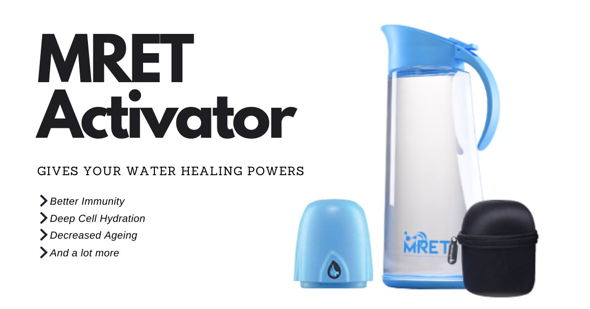 pegasus_aqua's tweet photo. A lot of problems in the human body just boil down to ill-hydration. With an #MRET activator, you can achieve the ultimate cellular #hydration.
These high-powered activators alter the bond angle of #water molecules to 114.5 degrees which makes them apt for cellular absorption. https://t.co/QyqmAx1psr