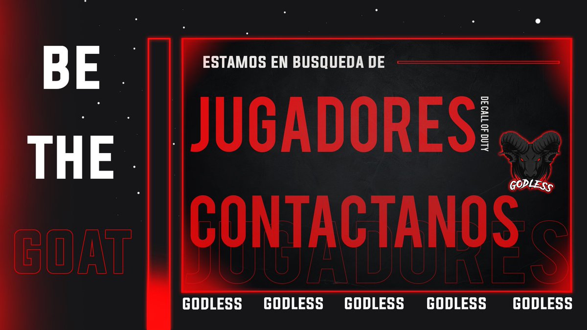 #ANUNCIO
-
Después de la reciente salida de nuestro anterior rooster, Estamos buscando uno con la disposición a llegar al top para representar en las máximas competiciones! Ante cualquier duda mandanos un MD!
-
Moment to play and #BeTheGoat