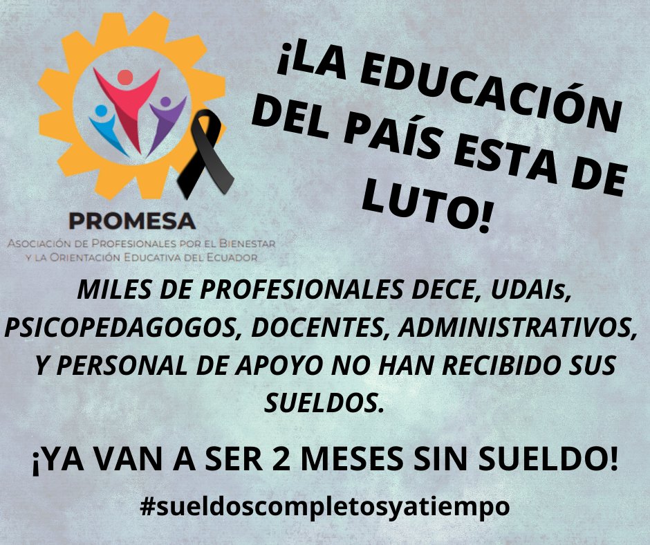 AsoPromesa's tweet photo. #AsambleaRespondanYa #ministeriodeeducacion #Finanzas #LeninMoreno https://t.co/EWA8WIlPas