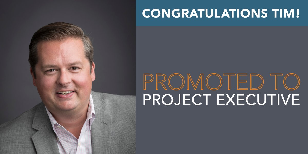 BONDbuild's tweet photo. Please join us in congratulating Tim Herrick on his promotion to Project Executive. Tim brings his project management skills, good-natured personality, and construction expertise to every project he oversees. #CongratsTim #BuiltByBOND  #BONDCommunity https://t.co/ShwO4CIy2P