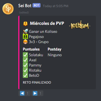 GremioSei's tweet photo. Resultados de evento del Miércoles esta semana https://t.co/kJzEFF4vED