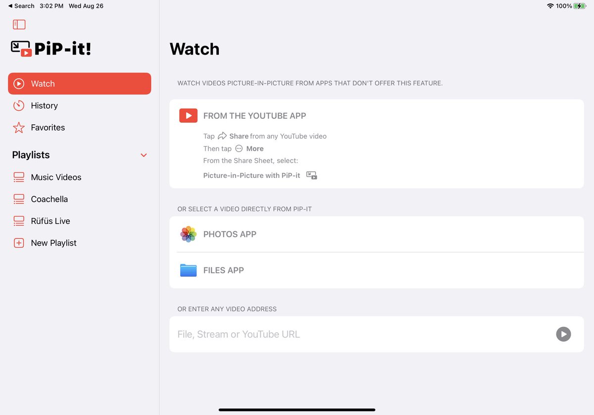 sherwinzadeh's tweet image. Putting finishing touches of PiP-it for #iPadOS14 with support for the new Sidebar UX and a new feature to create playlists of YouTube videos you’d like to play picture in picture automatically without interruption (or any ads!). Will also support iPhone on #iOS14.