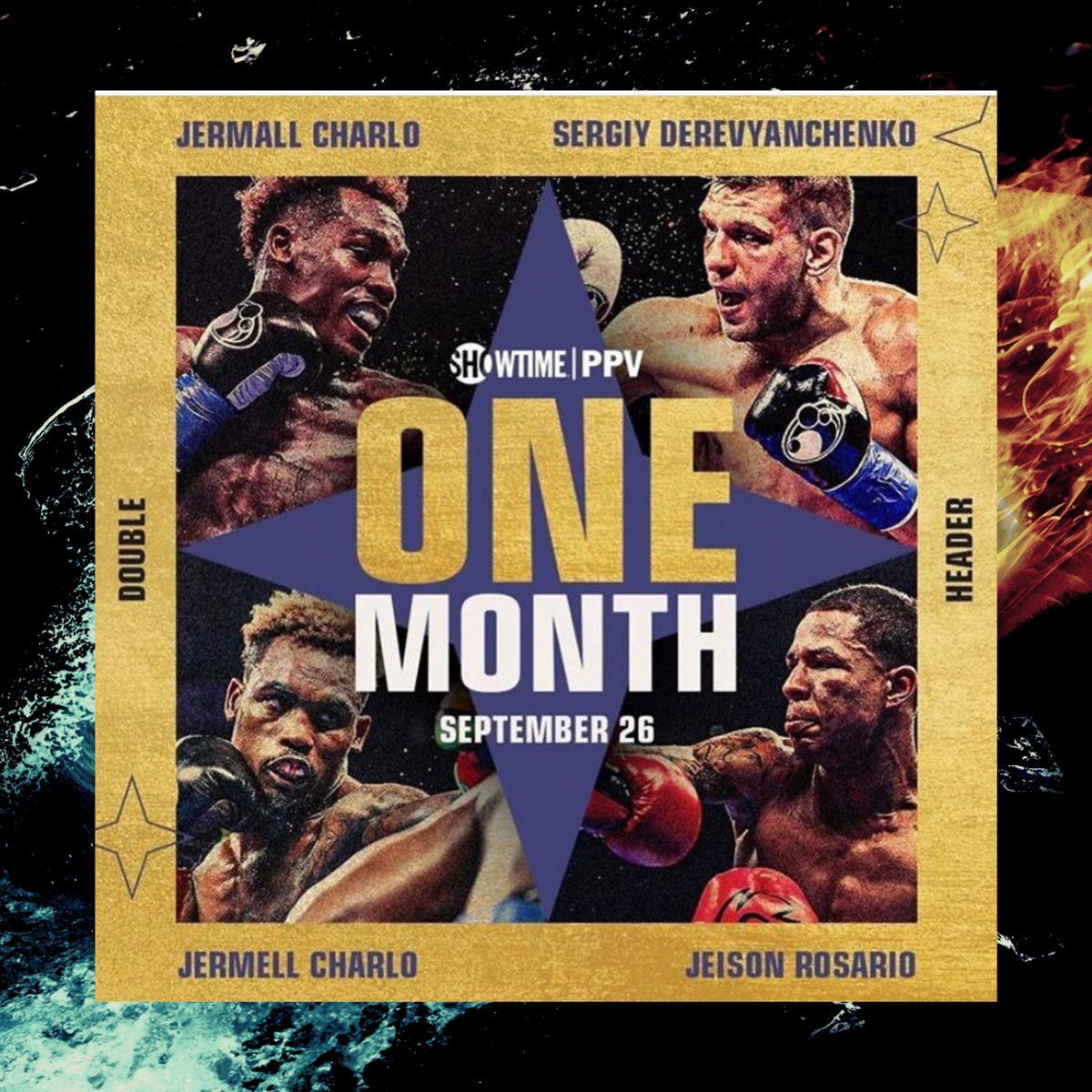 MattyLenihan's tweet photo. β³ 1 MONTH TO GO βοΈβ
β
π₯ Showtime double header coming up featuring the Charlos.
#MJBoxing #RespectTheHustle #ShowtimeBoxing #CharloDerevyanchenko #charlorosario https://t.co/hwLxCzlypz